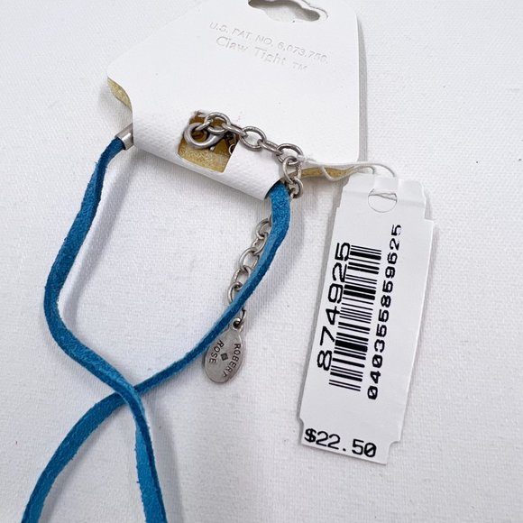 NWT - Robert Rose - Turquoise Color Semi Precious Stone Pendant 16” Necklace - Picture 8 of 9